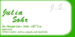 julia sohr business card